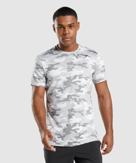 Men's Gymshark Arrival T-Shirts Camo | NZ 6IXKCA